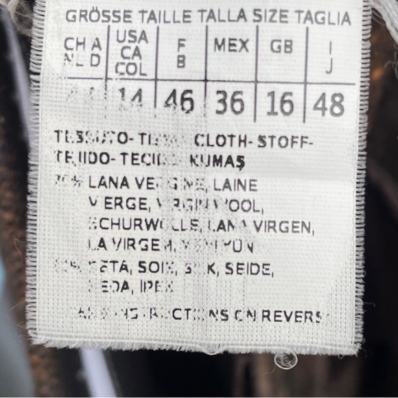 MaxMara Wool Silk Brown Tweed pants, size 44 - Picture 2 of 8